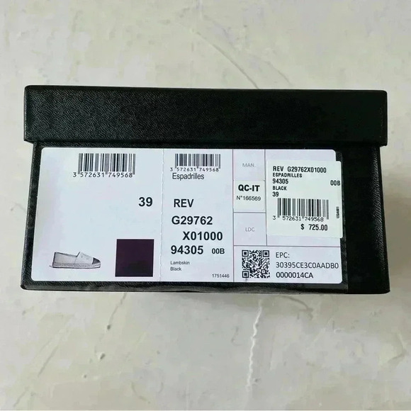 Chanel Espadrille Flats Shoes Box Only! - Picture 2 of 9